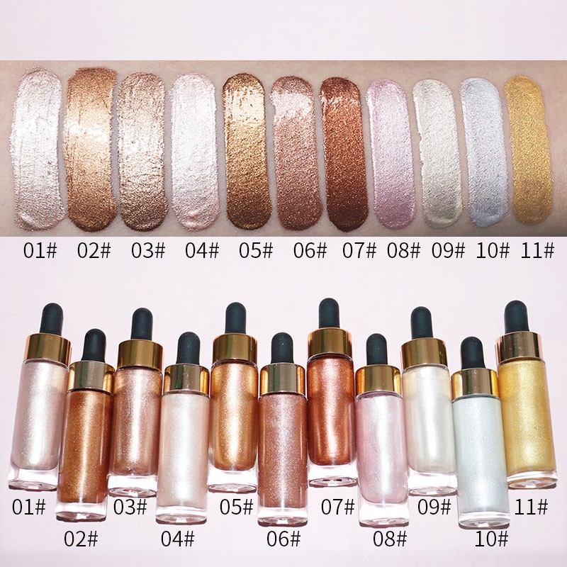 OEM Velvet Touch Skin Face Body Luminizer Shimmer Shine Makeup Highlighter Foundation Liquid