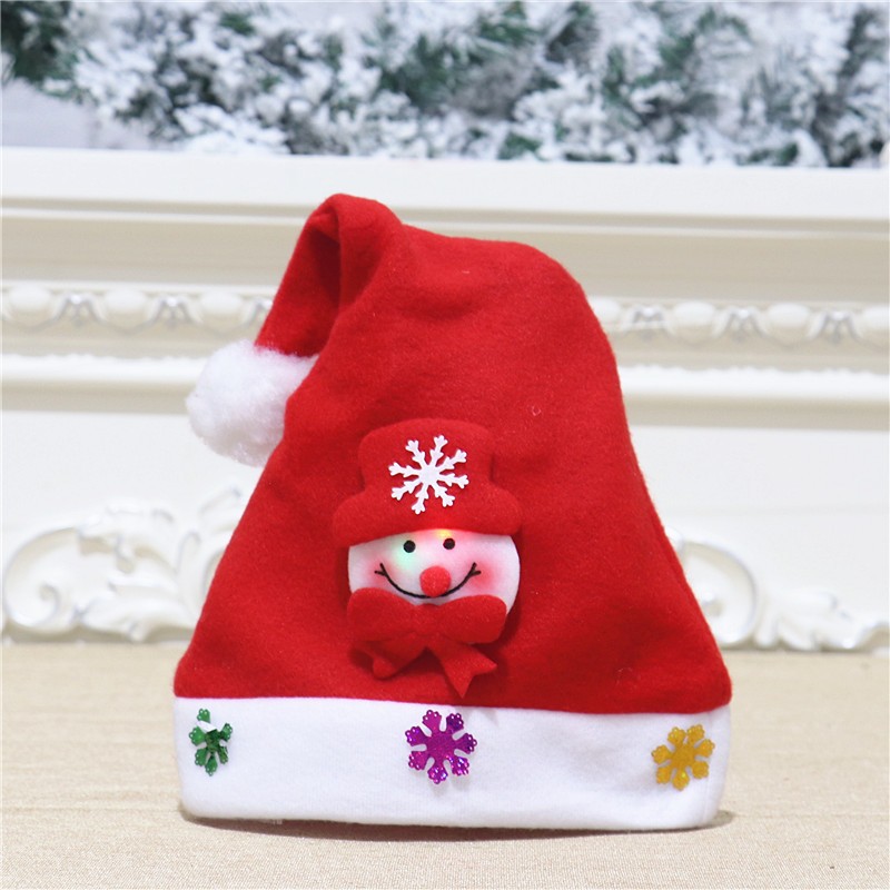 Christmas Hats Supplier - Christmas Decorations Children's Gifts Snowman Glowing Hat