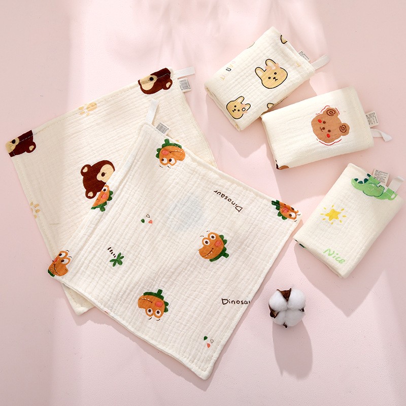 Baby Hand Towel Manufacturer - Base Print Pure Layers Absorbent Burping Mini Coral