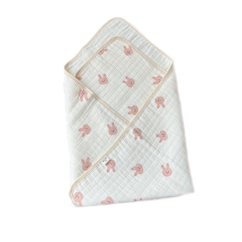 Baby Quilts Supplier - Handmade Muslin Crib Bubble Blankets Print Puff Cotton Set