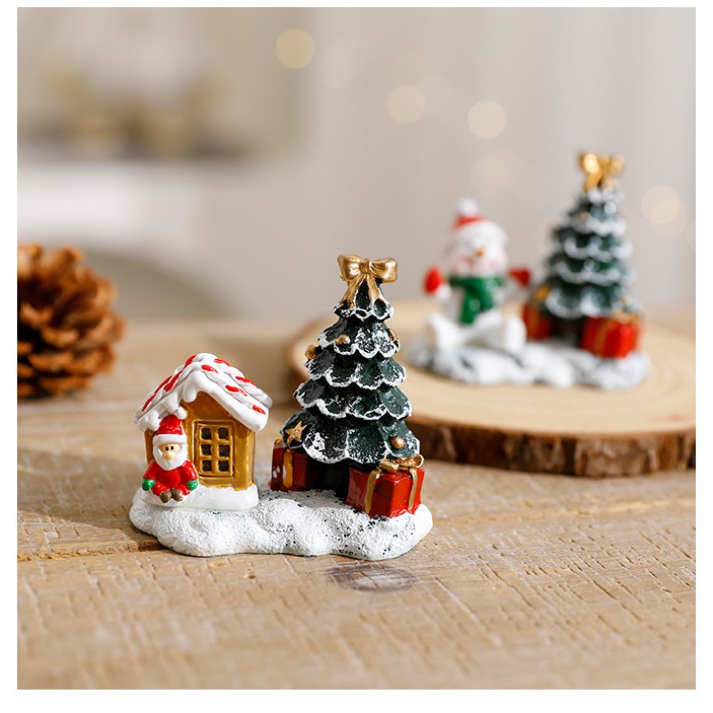 Christmas Ornaments Manufacturer - Small House Micro Landscape Resin House Small Decorations
