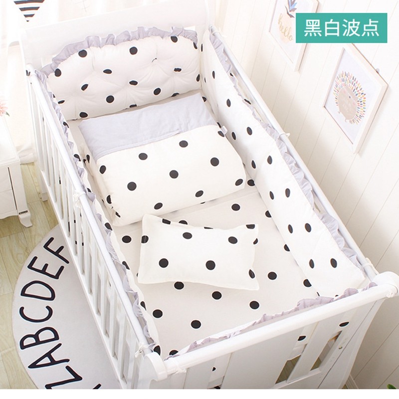 Crib Bedding Set Manufacturer - Cotton Cot Sets 100% Bed Latex Protector 4Pcs