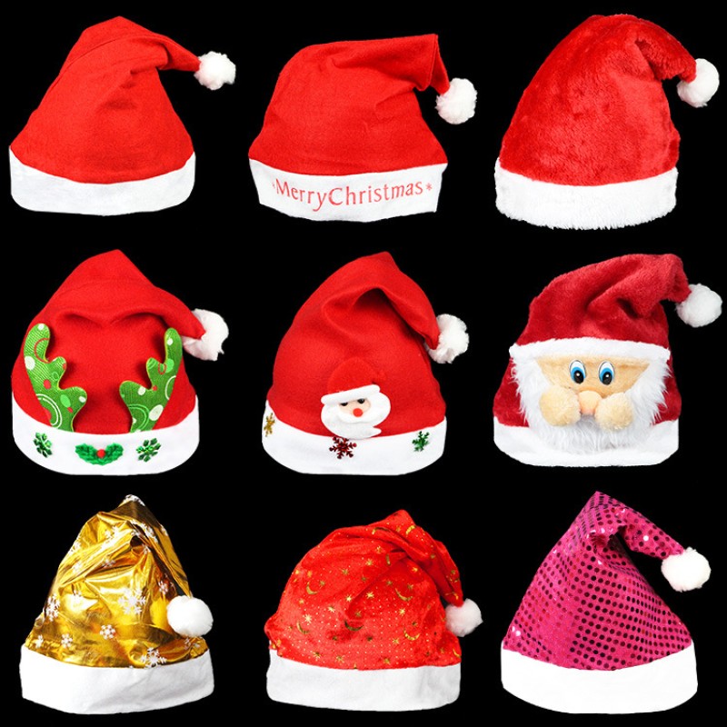 Christmas Top Hat Supplier - Christmas Hat Cartoon Deer Horn Old Man Snowman Velvet Foam