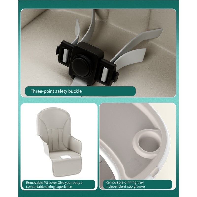 Baby High Chair Manufacturer - OEM Sillas Para Bebe 3 in 1 Portable Plastic with Tray