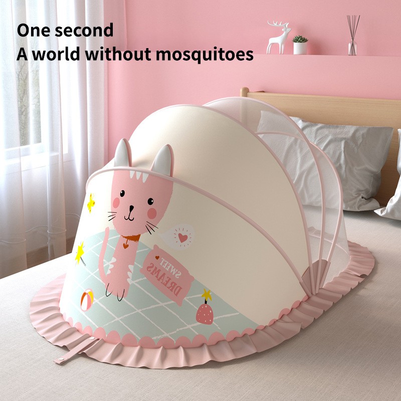 Crib Mosquito Net Supplier - Baby Cribs Netting Stand Canopy Tent Kids Safety Pop up