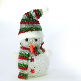 Luminous Snowman Supplier - Christmas Decoration Luminous Colorful Crystal Snowman