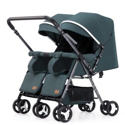Twin Stroller Supplier - Popular One Hand Folding Backrest Recline Side by Side