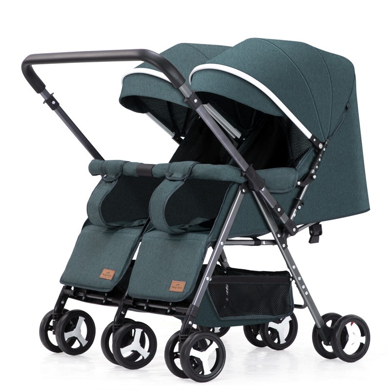 Twin Stroller Supplier - Popular One Hand Folding Backrest Recline Side by Side