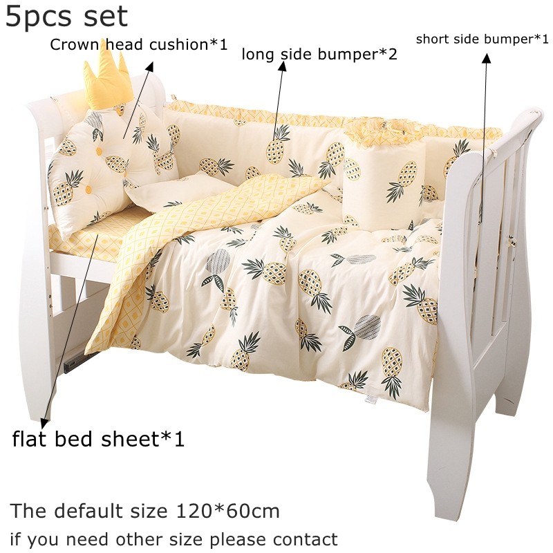 Crib Bedding Set Manufacturer - Cotton Cot Sets 100% Bed Latex Protector 4Pcs