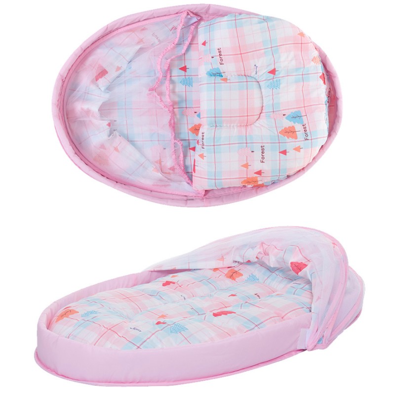Baby Bassinet Supplier - Cheap Cots Flower Steel Portable Snuggle Bed Mosquito Nets