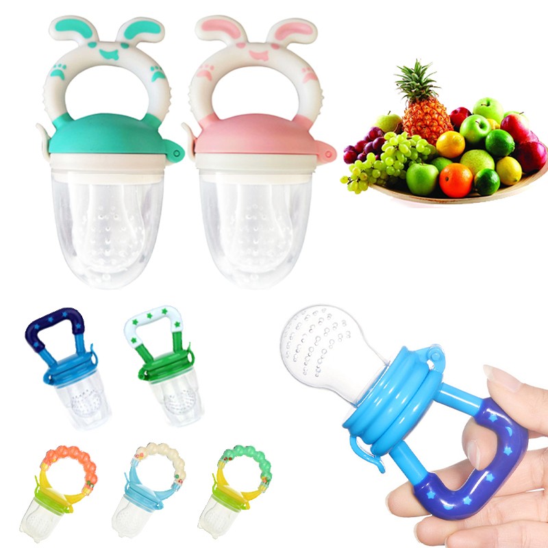 Baby Pacifiers Supplier - Pacifier Free Silicone BPA Rubber Flat Fruit Chain Feeder