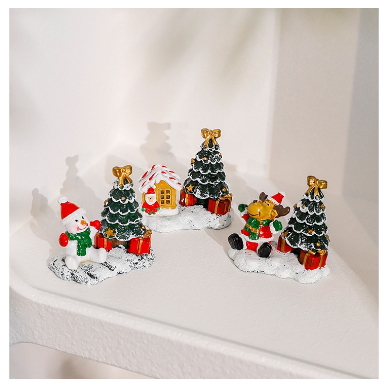 Christmas Ornaments Manufacturer - Small House Micro Landscape Resin House Small Decorations