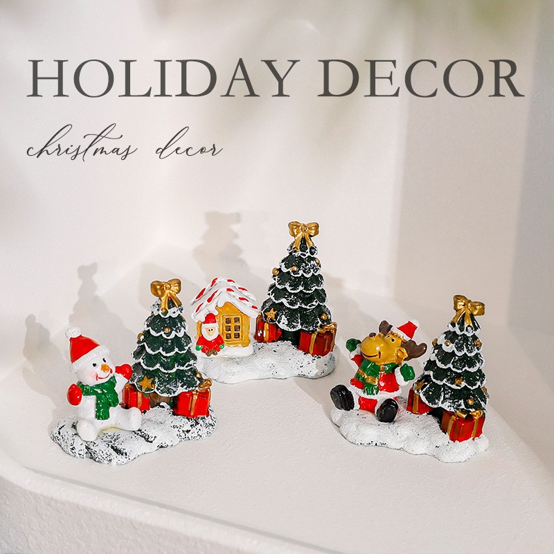 Christmas Ornaments Manufacturer - Small House Micro Landscape Resin House Small Decorations