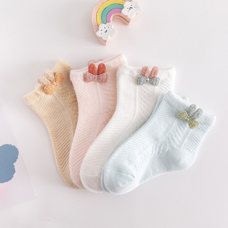 Baby Socks Supplier - Hot Selling Candy Colored Cartoon Frill Foot Wear Combed Cotton