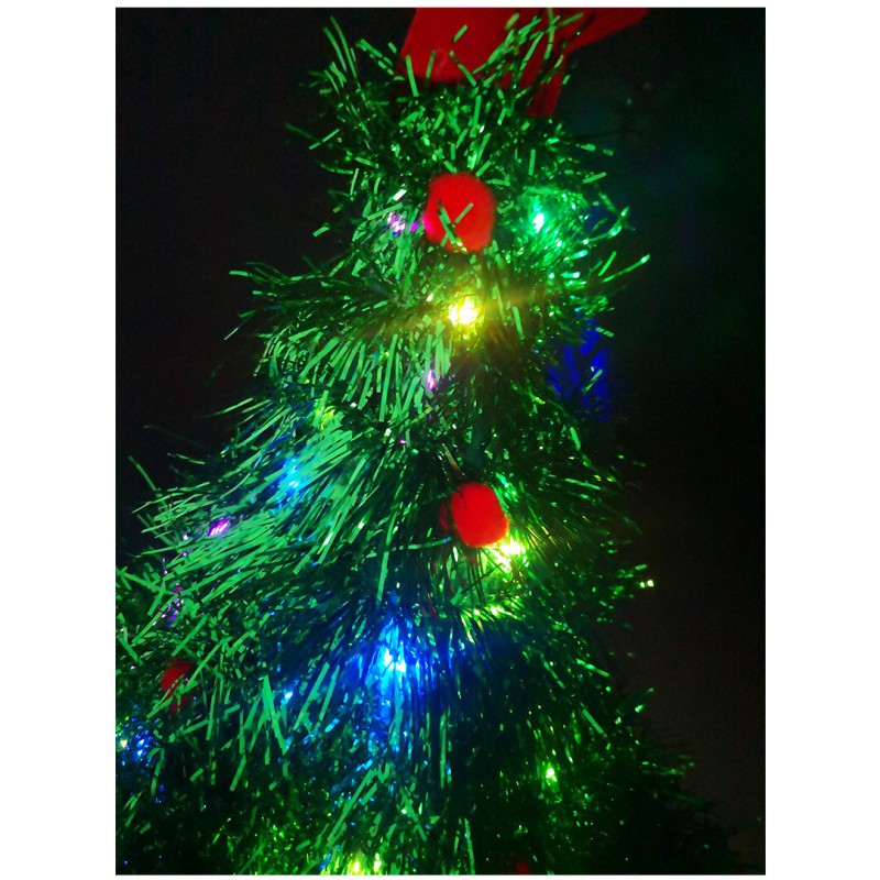 Christmas Lights Hat Supplier - Christmas Tree Venue Non woven Fabric Rain Silk Shining