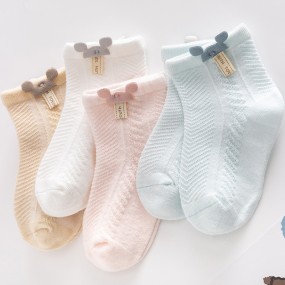 Baby Socks Supplier - Hot Selling Candy Colored Cartoon Frill Foot Wear Combed Cotton