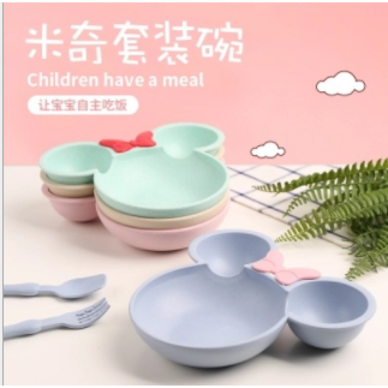 Children Bowl - Wheat Mickey Cartoon Tableware