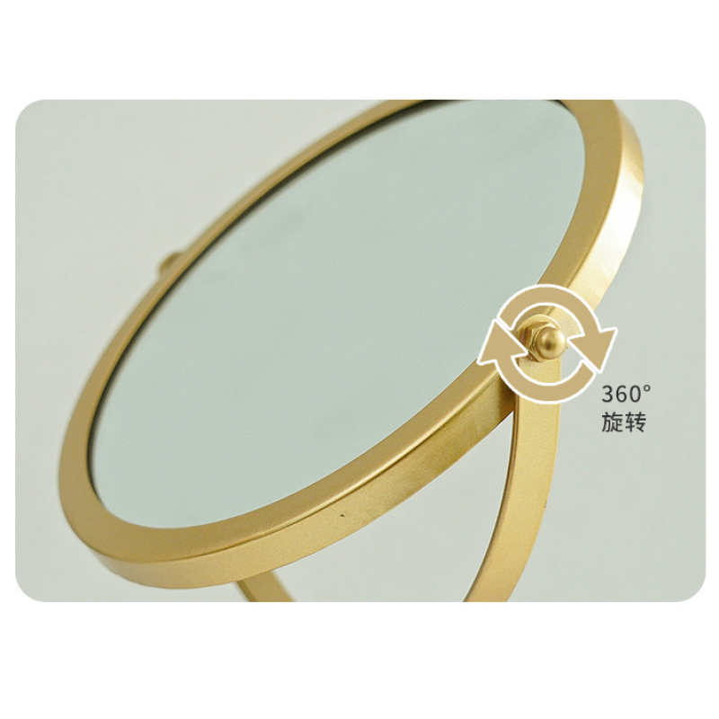 Vanity Mirror - Gold Frame Portable