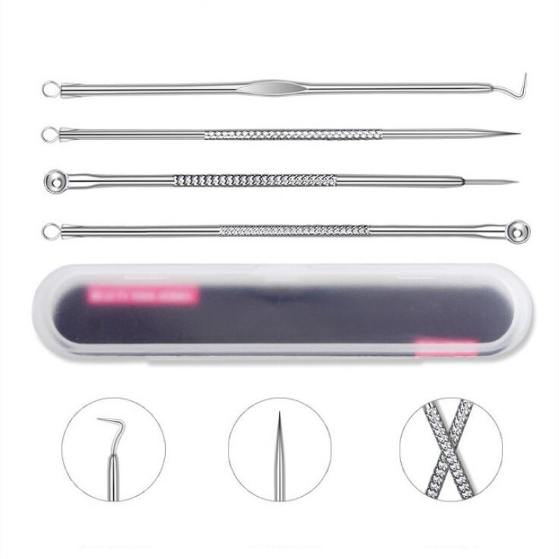 Blackhead Remover - 4pc Comedone Extractors