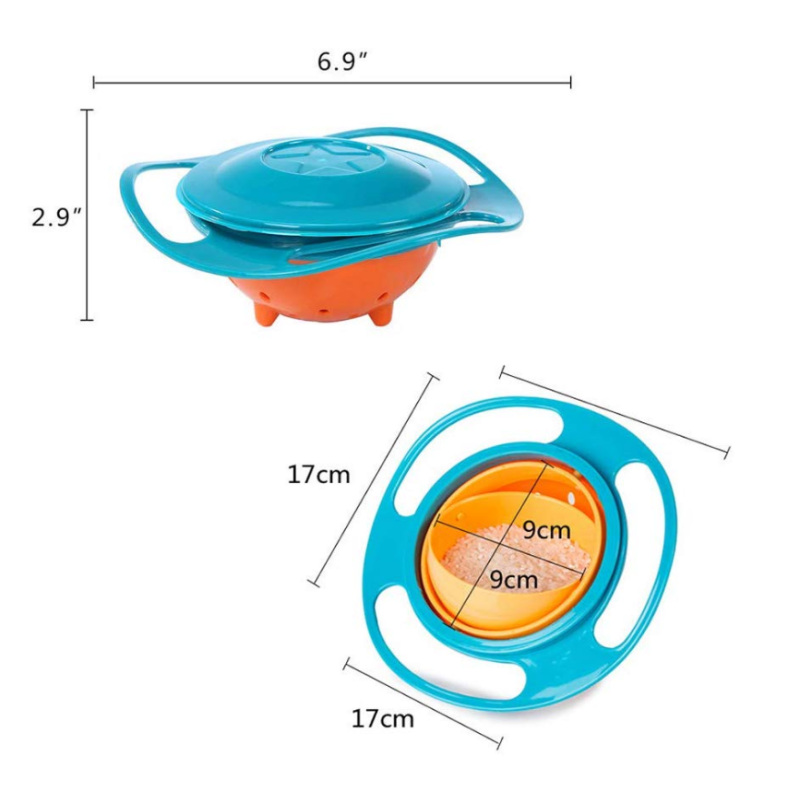 Baby Bowl - 360 Degree Rotate Spill-Proof