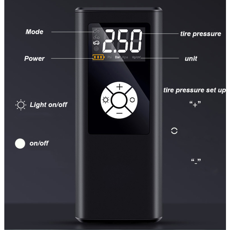 Tire Inflator - Portable Digital Air Pump