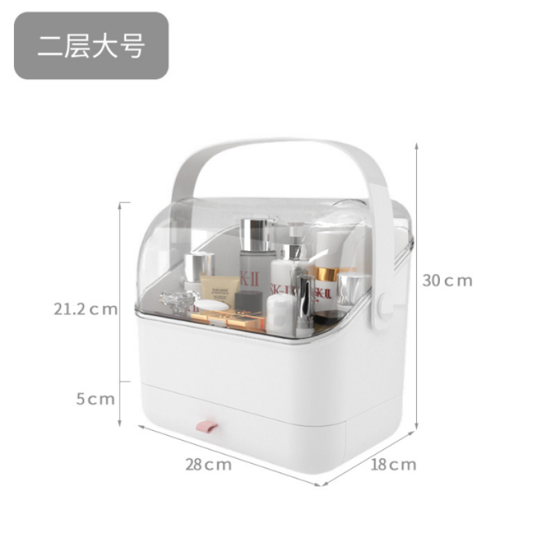 Makeup Organizer - 3 Tier Plastic Cosmetic Box