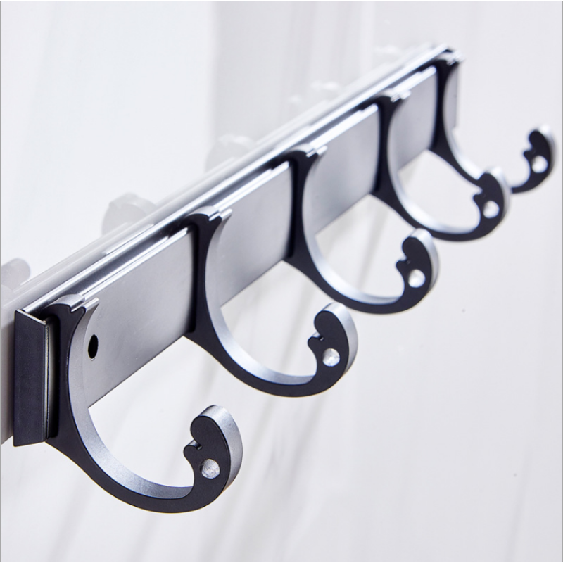 Coat Rack - 8 Hook Metal Wall Mount