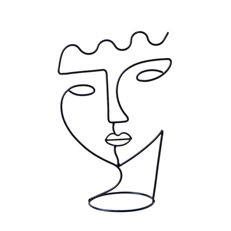 Wire Sculpture - Abstract Metal Face