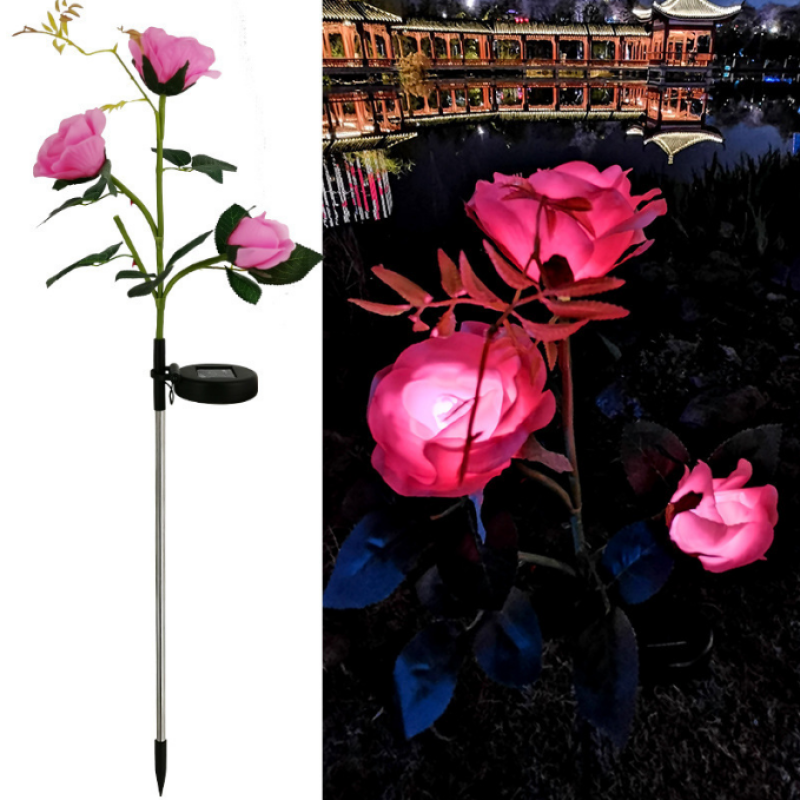 Rose Light - Solar Flower Stake Pathway