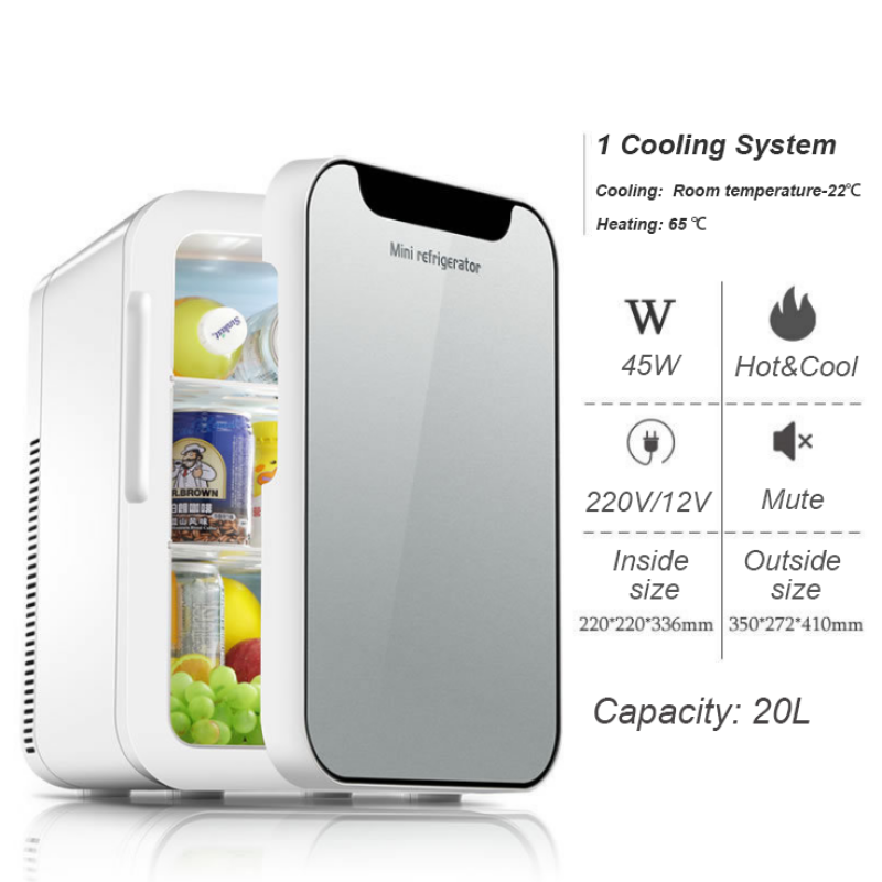 Mini Fridge - 20L Compact Cooler Warmer AC/DC