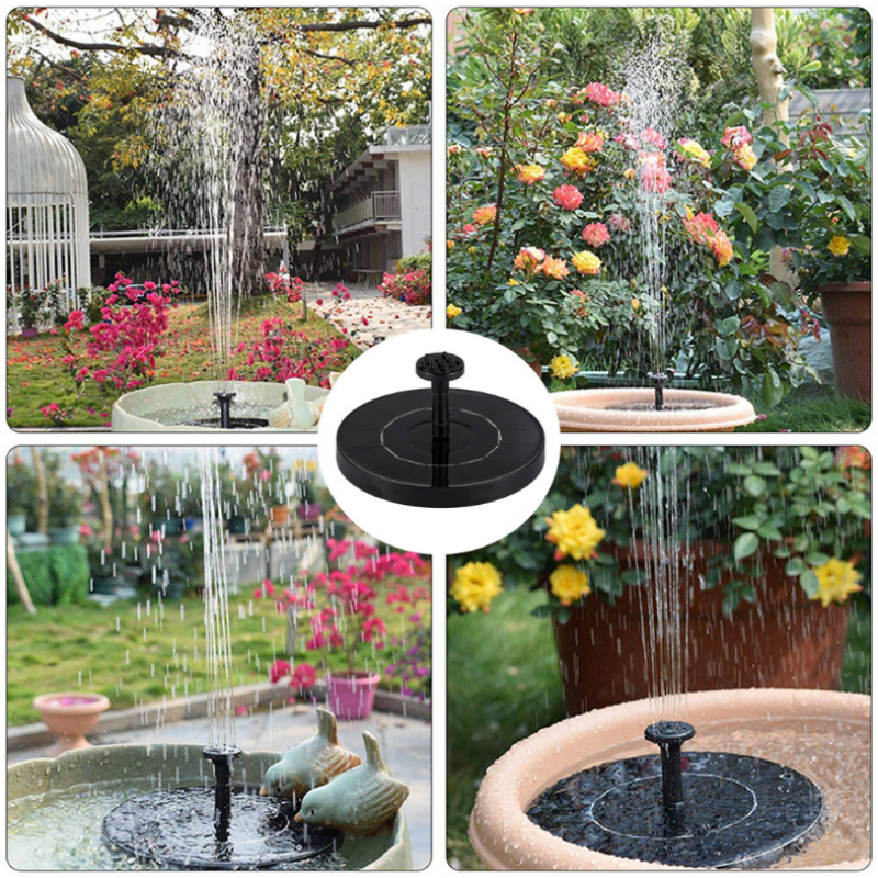 Solar Fountain - 4 Nozzle Bird Bath Pump