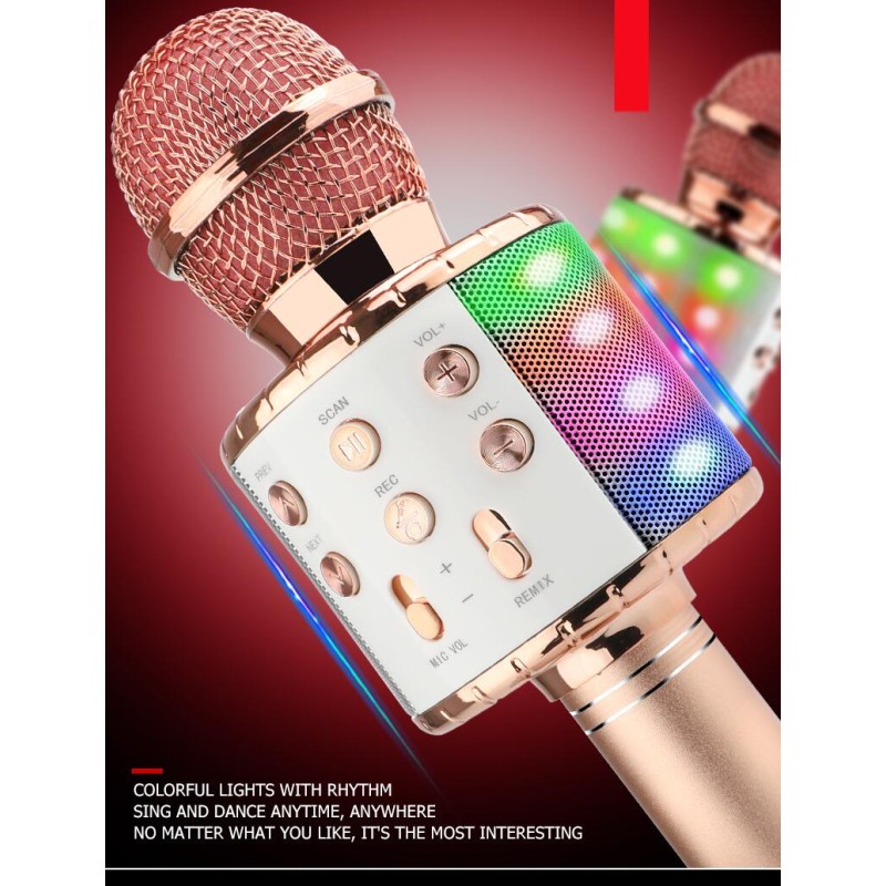 Wireless Microphone - Karaoke LED Light
