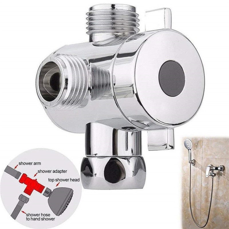Shower Diverter - 3-Way T-valve ABS Plastic