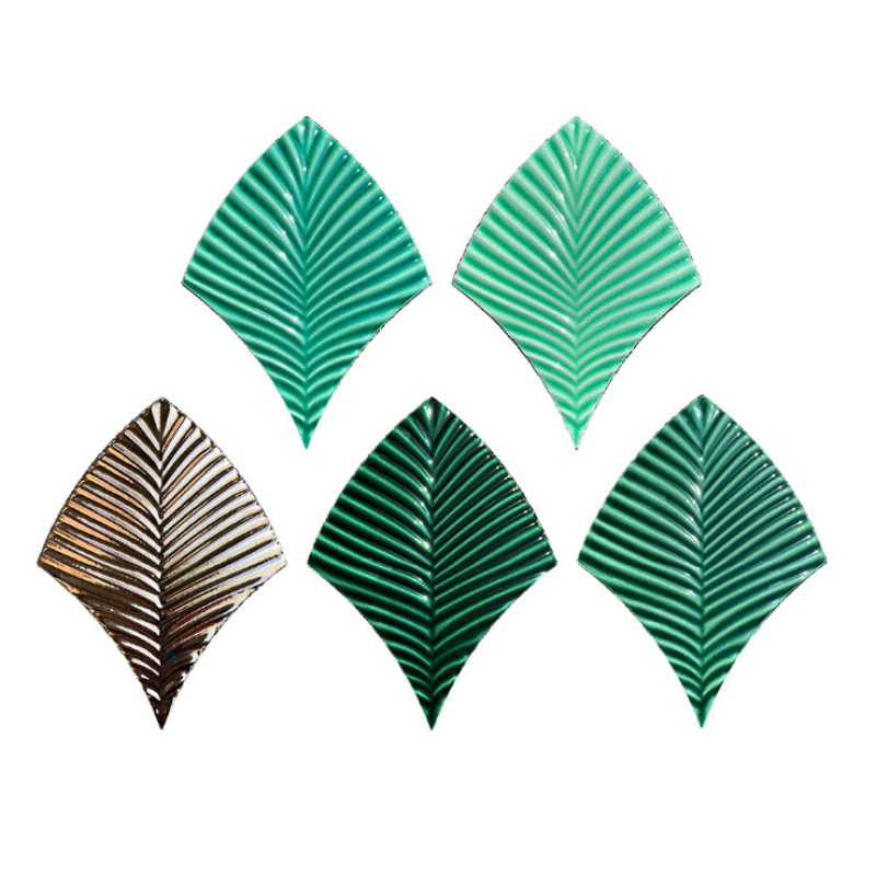 Ceramic Tiles - Leaf Shape Mosaic Backsplash