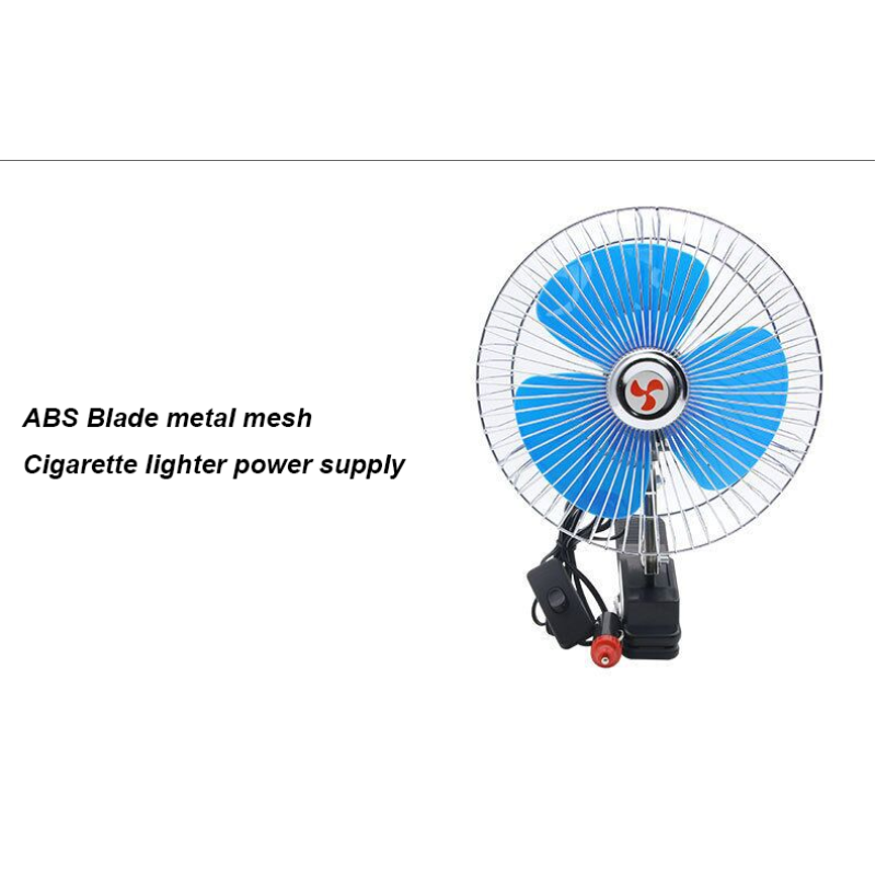 Car Fan - 12V Ceiling Rotatable Clip