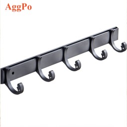 Coat Rack - 8 Hook Metal Wall Mount