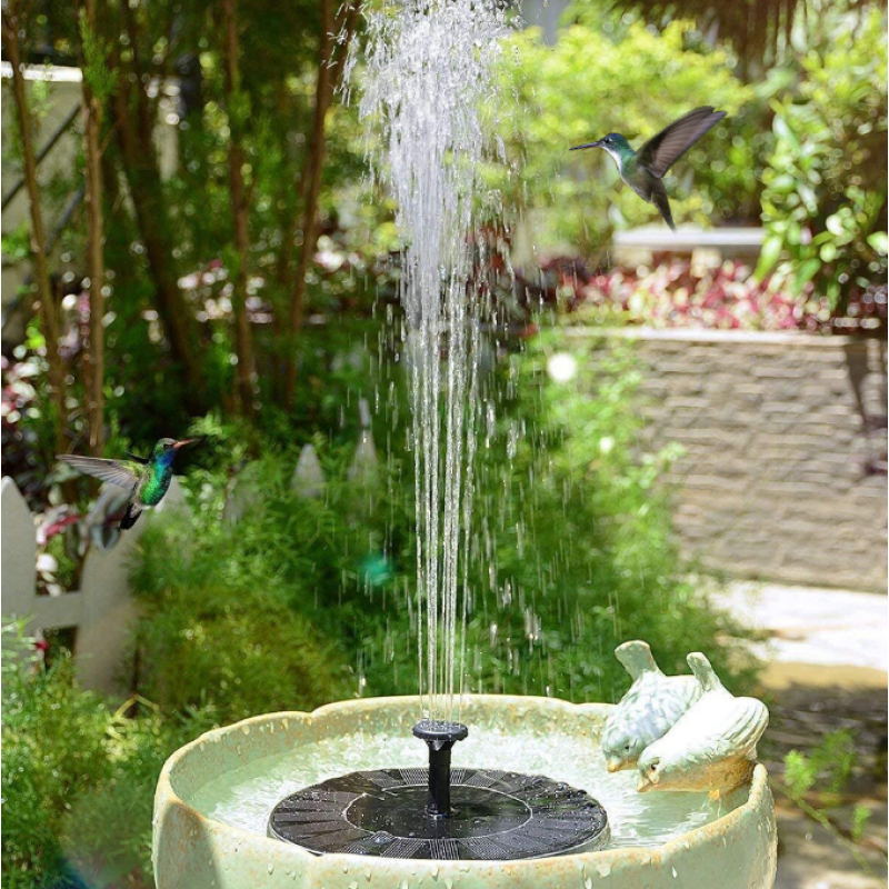 Solar Fountain - 4 Nozzle Bird Bath Pump