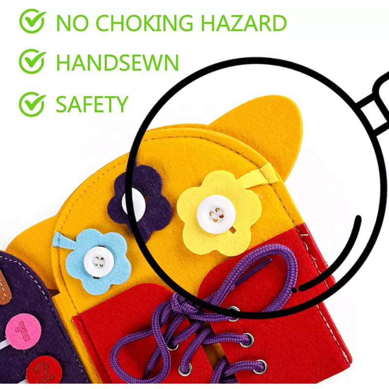 Giraffe Quiet Book - 3D Fabric Sensory Activity