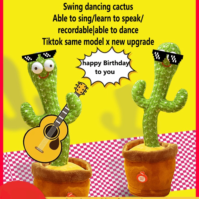Dancing Cactus Toy - Electronic Shake Plush
