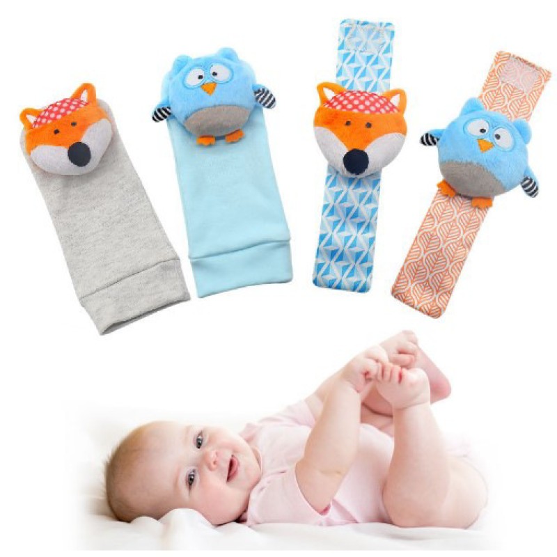 Baby Rattle Socks - Plush Foot Finder Toy