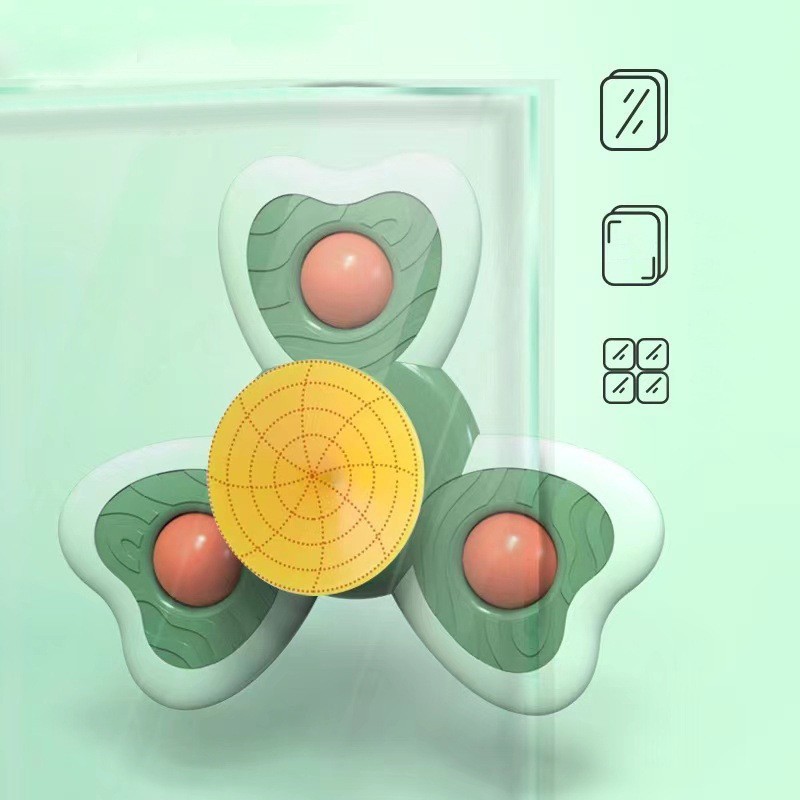 Bath Spinner Toy - 3pcs Animal Rattle Fidget