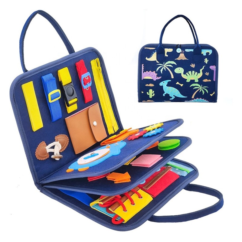 Felt Busy Board - Montessori Basic Skills Activity