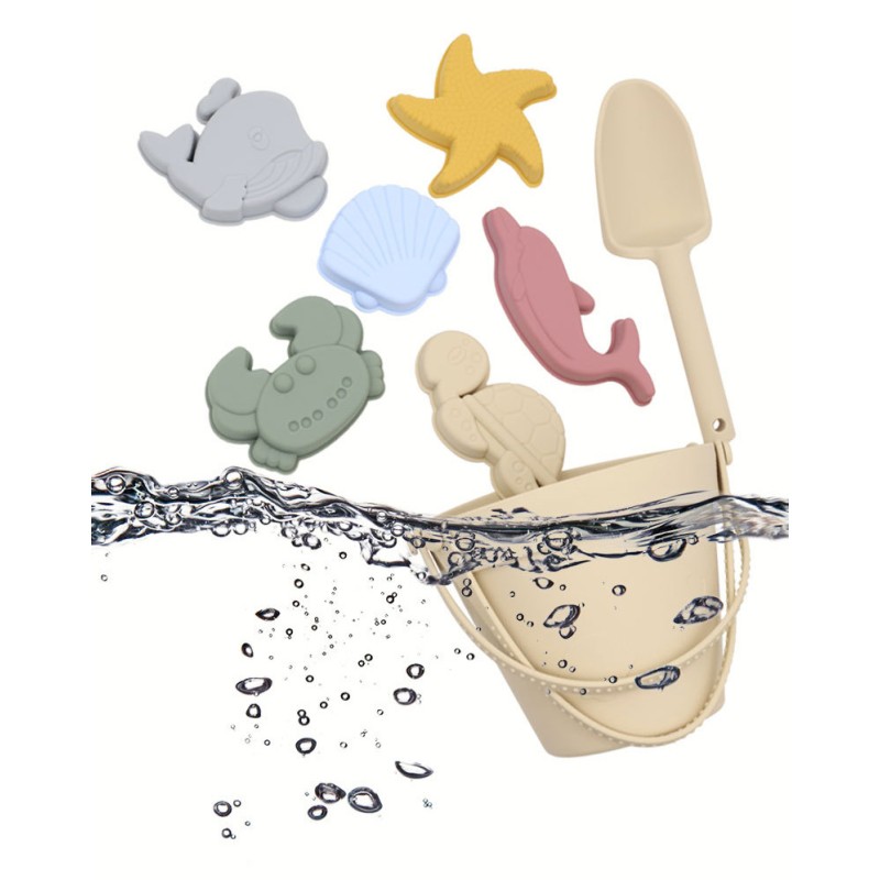 Beach Sand Toy - Silicone Bucket Set