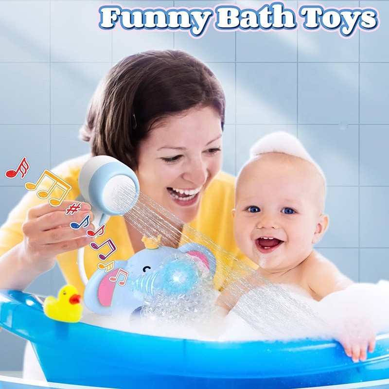 Electric Bubble Shower - Elephant Splash Bath Toy