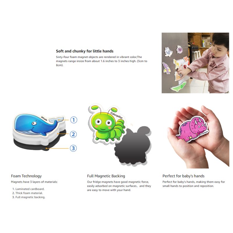 Foam Magnet Toy - Animal Fridge Educational