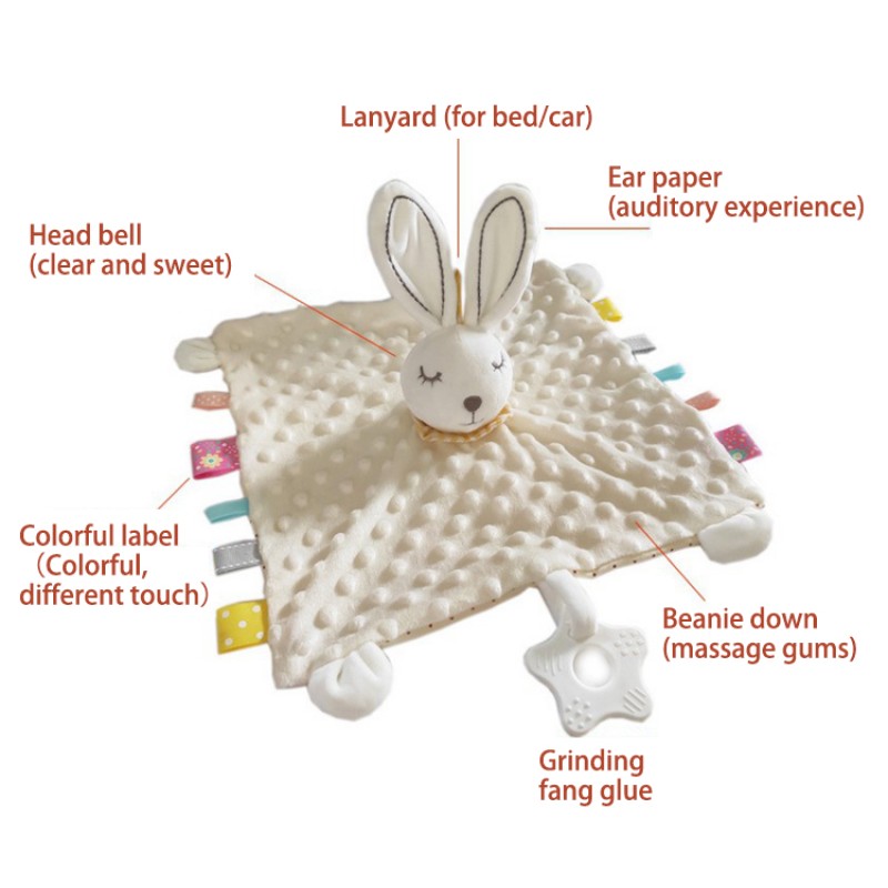 Muslin Comforter - Soft Plush Ringing Bell