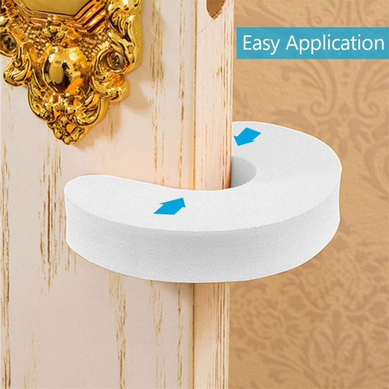 Baby Door Stop - White Foam Safety