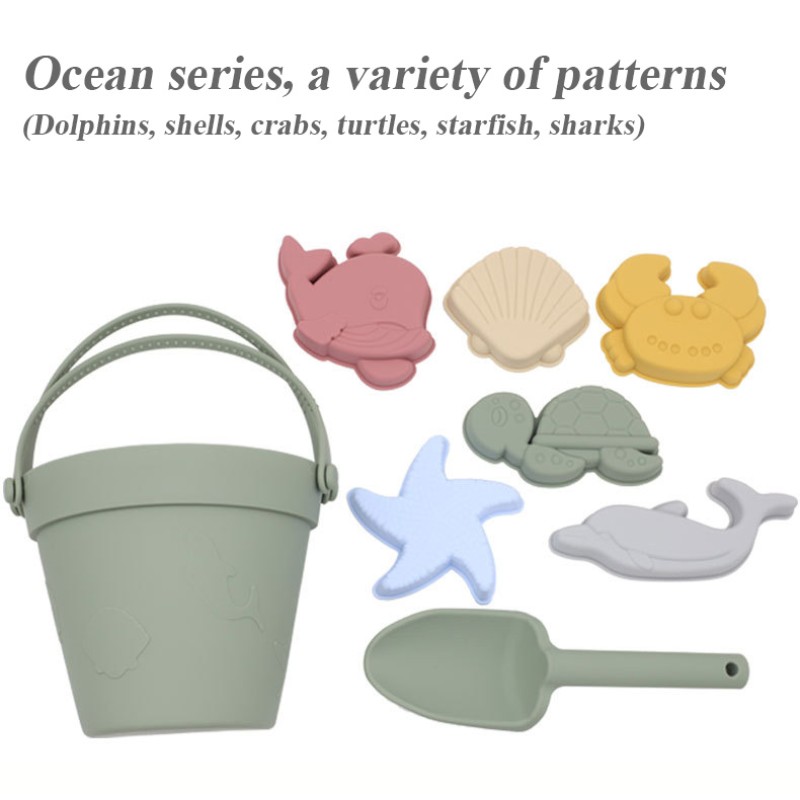 Beach Sand Toy - Silicone Bucket Set
