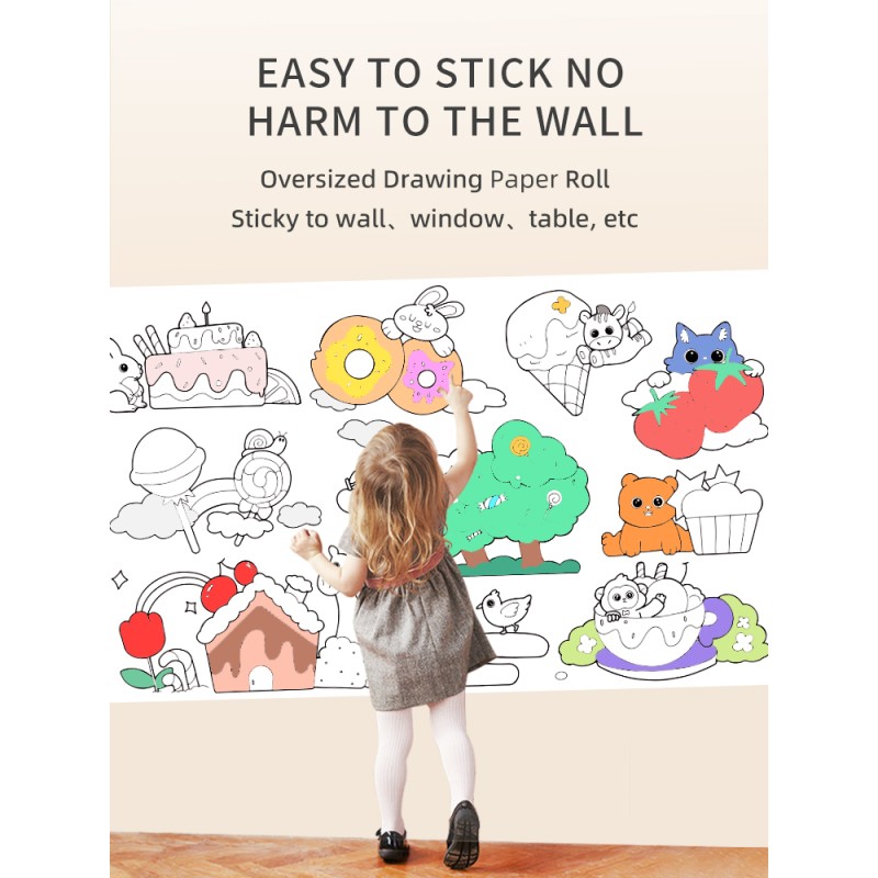 Coloring Poster Roll - Sticker Paper School