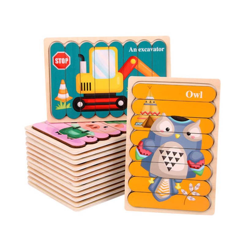 3D Wooden Puzzle - Animal Story Stacking